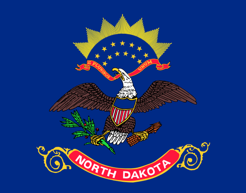 North Dakota Wood Flag