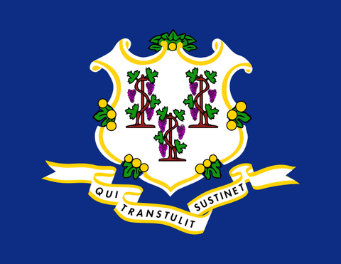 Connecticut Vintage Wood Flag