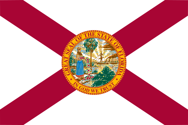 Florida Vintage Wood Flag