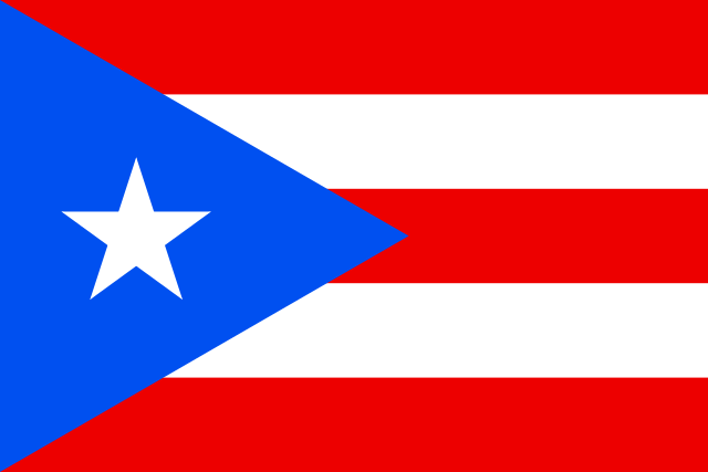 Puerto Rico Wood Flag