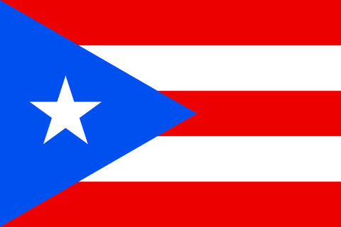 Puerto Rico Wood Flag