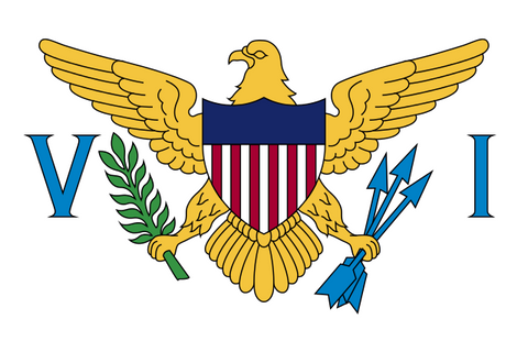US Virgin Islands Vintage Wood Flag