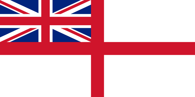 Royal Navy White Ensign Wood Flag