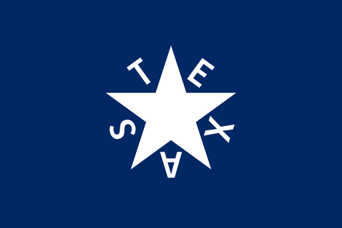 Texas De Zavala Wood Flag