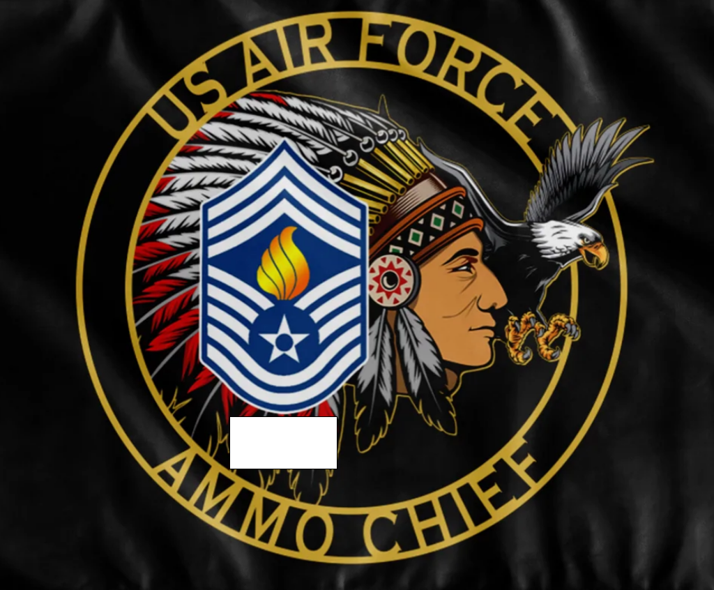 US Air Force Ammo Chief Wood Logo