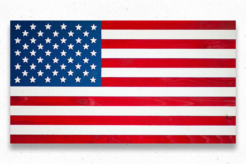 McGuire Custom USA Wood Flag