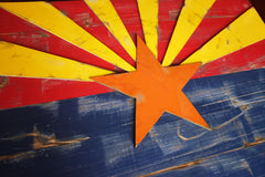 Arizona Vintage Wood Flag