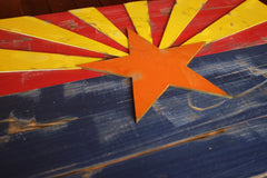 Arizona Vintage Wood Flag