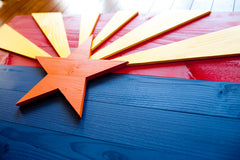 Arizona wood flag, Arizona wooden flag, wall art by Patriot Wood