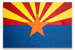 Arizona wood flag, Arizona wooden flag, wall art by Patriot Wood