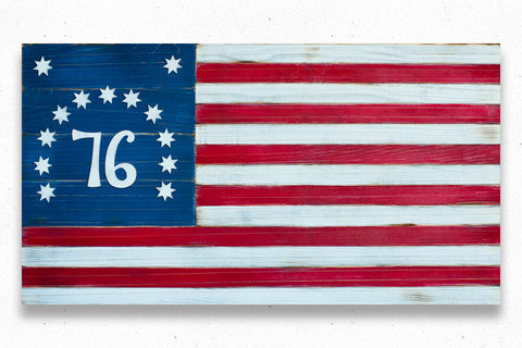 Bennington Vintage Wooden Flag by Patriot Wood