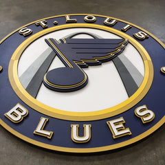 St. Louis Blues Wooden Wall Art by Patriot Wood
