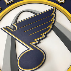 St. Louis Blues Wooden Wall Art by Patriot Wood