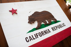 California wood flag, California wooden flags by Patriot Wood