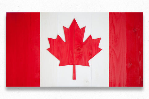Canadian wood flag, wooden wall art by Patriot Wood