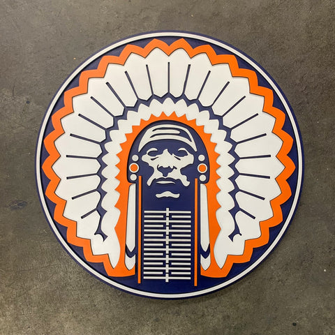 Chief Illiniwek Wood Sign