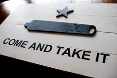 Come And Take It Wood Flag, wooden wall art by Patriot Wood