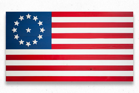 Cowpens wood flag, US wooden flag, wall art by Patriot Wood