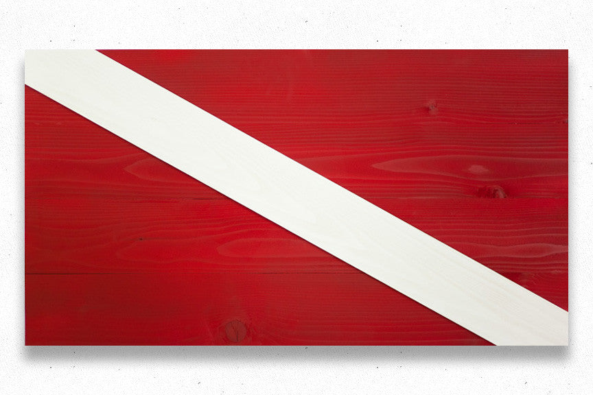 Diver down wood flag, scuba wooden wall art by Patriot Wood