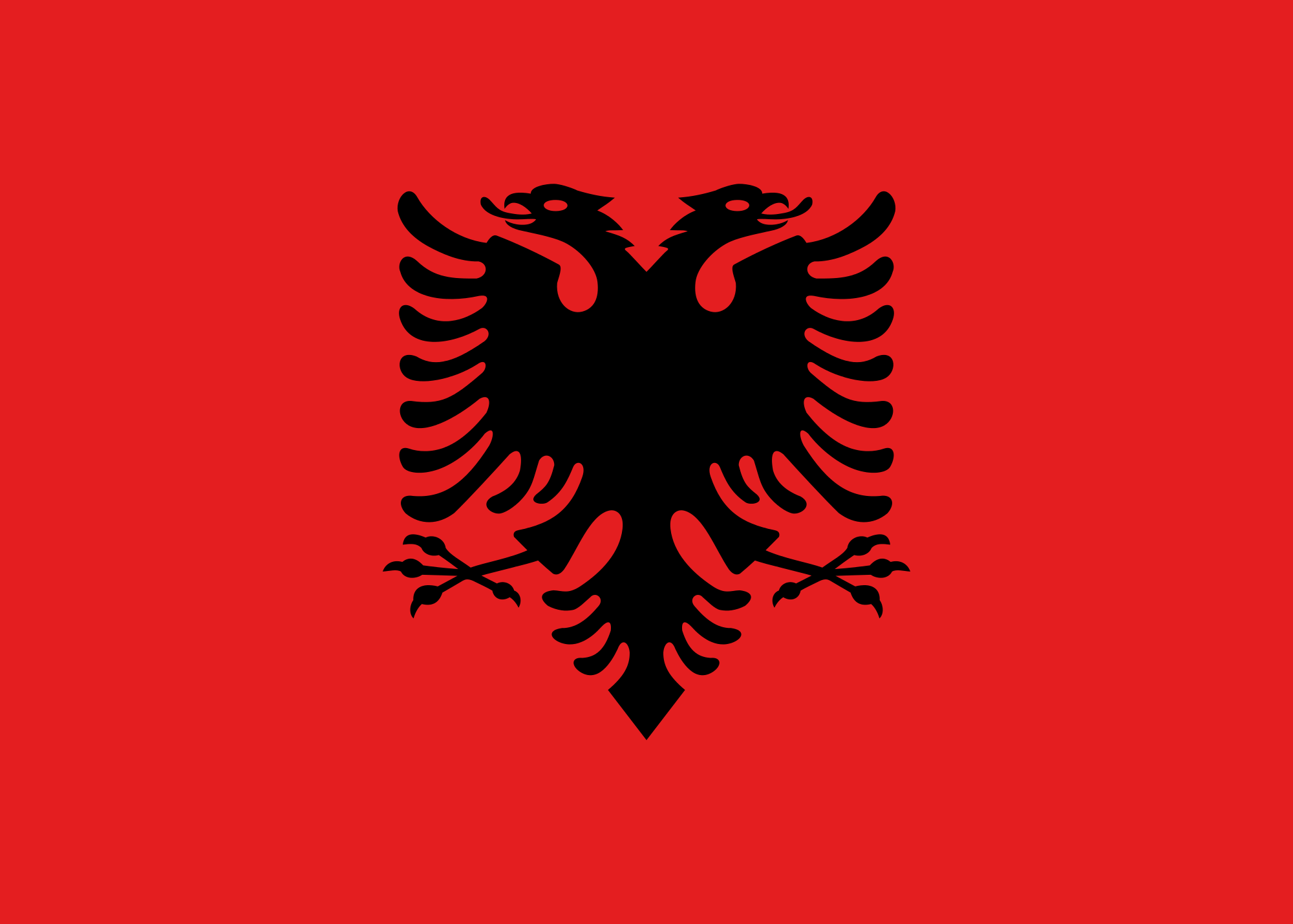 Albania Wood Flag
