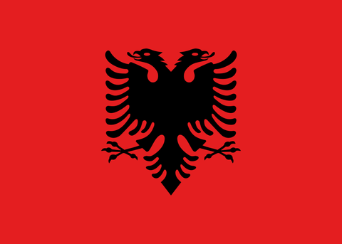 Albania Wood Flag
