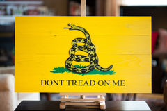 Gadsden Wood Flag, Gadsden wooden flag, wall art by Patriot Wood