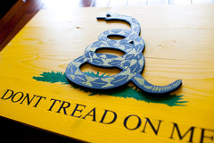 Gadsden Wood Flag, Gadsden wooden flag, wall art by Patriot Wood