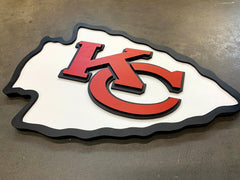 Kansas City Chiefs 3D Multilayered Wood Logo