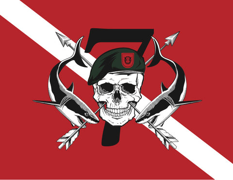 Custom Diver Down Team Wood Flag