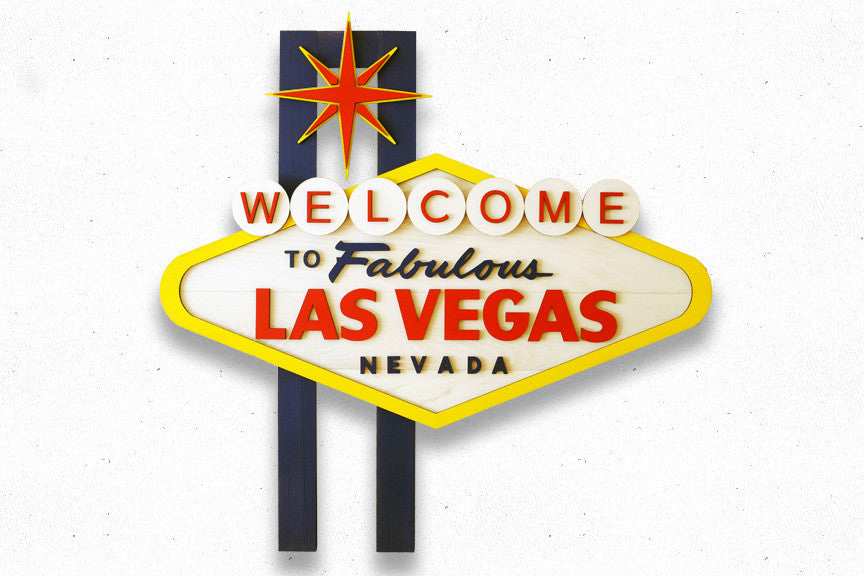 Welcome To Las Vegas wood sign handmade by Patriot Wood