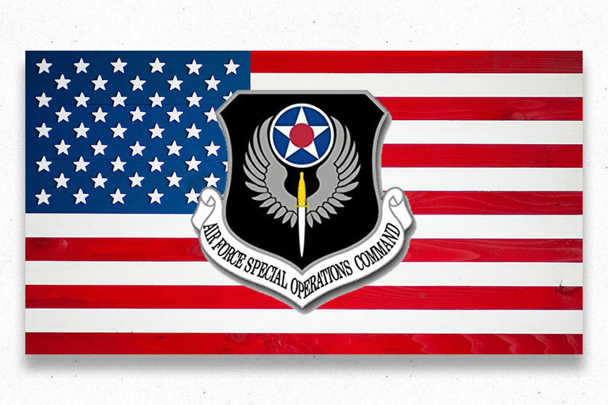 USA Air Force Custom Wood Flag
