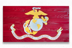 US Marine Corps Wood Flag by Patriot Wood