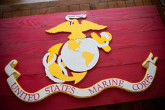 US Marine Corps Wood Flag by Patriot Wood