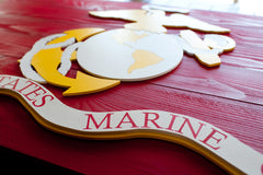 US Marine Corps Wood Flag by Patriot Wood