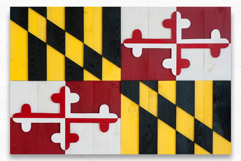 Maryland Wood Flag, wooden wall art by Patriot Wood