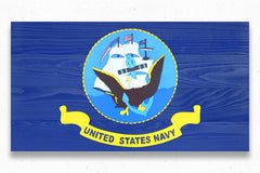 US Navy Wooden Flag by Patriot Wood