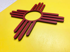 New Mexico State Shape Wooden Flag by Patriot Wood