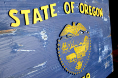 Oregon Vintage Wooden Flag by Patriot Wood