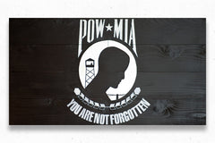 POW Wood Flag, POW wooden flag, wall art by Patriot Wood