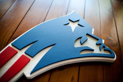 Patriots Custom Logo Wood Wall Art