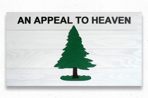 Pine Tree Wood Flag