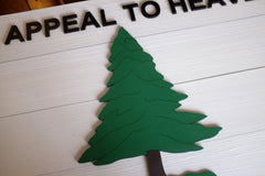 Pine Tree Wood Flag