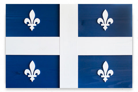 Quebec wood flag, Canada wooden flags by Patriot Wood