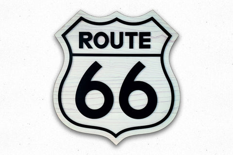 Route 66 Sign Wooden Wall Art by Patriot Wood