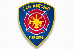 San Antonio Fire Dept Wooden Flag by Patriot Wood