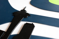 Washington State wooden cutout with Seahawk and Seattle Skyline by Patriot Wood
