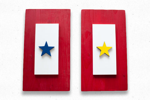 Military Service wood flag, wooden wall art by Patriot Wood