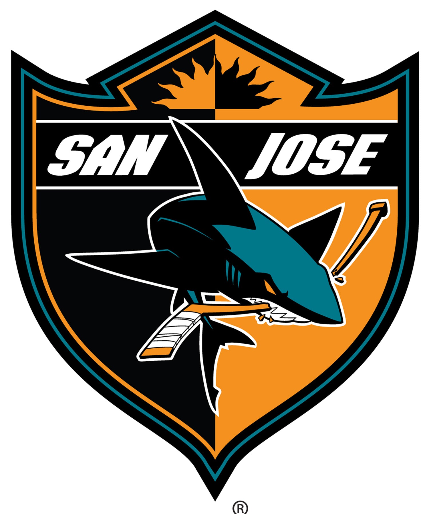San Jose Sharks Custom Wood Flag