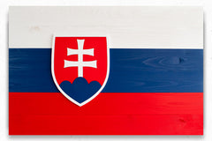 Slovakia Wood Flag