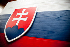 Slovakia Wood Flag